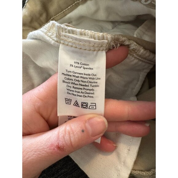 Eddie Bauer Boyfriend Slim Legendwash Tan Slacks Pants Size 6 - Picture 9 of 10